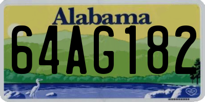 AL license plate 64AG182