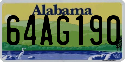 AL license plate 64AG190