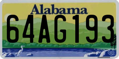 AL license plate 64AG193