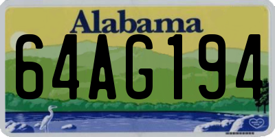 AL license plate 64AG194