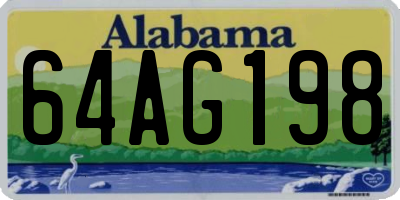 AL license plate 64AG198