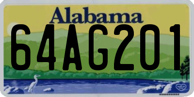 AL license plate 64AG201