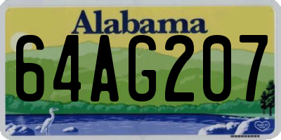 AL license plate 64AG207