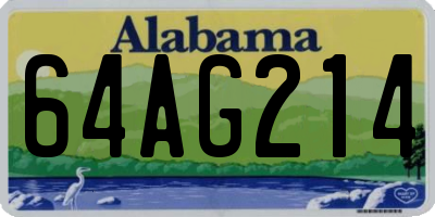 AL license plate 64AG214