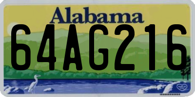 AL license plate 64AG216