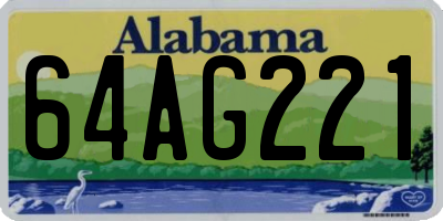 AL license plate 64AG221