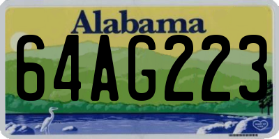 AL license plate 64AG223
