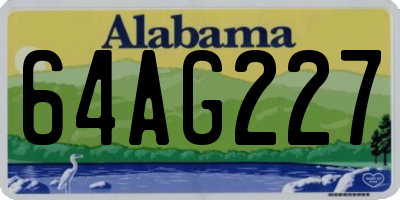 AL license plate 64AG227