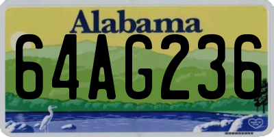 AL license plate 64AG236