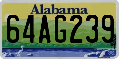 AL license plate 64AG239