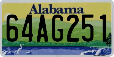 AL license plate 64AG251