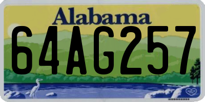 AL license plate 64AG257