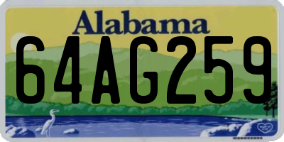 AL license plate 64AG259