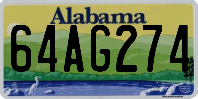 AL license plate 64AG274