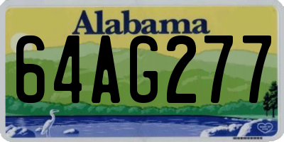 AL license plate 64AG277