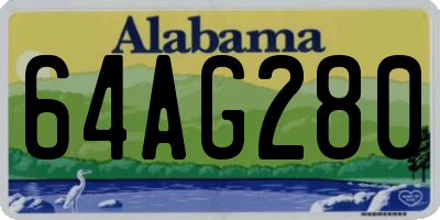 AL license plate 64AG280