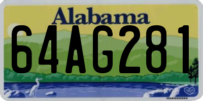 AL license plate 64AG281