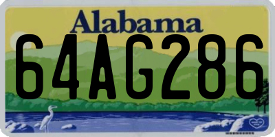 AL license plate 64AG286