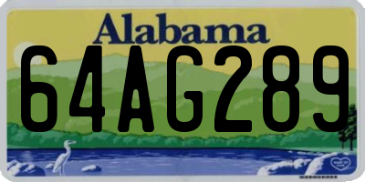 AL license plate 64AG289