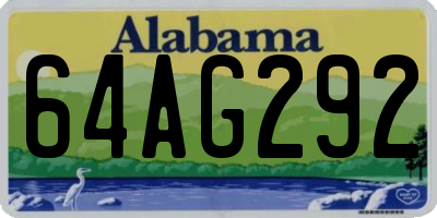 AL license plate 64AG292