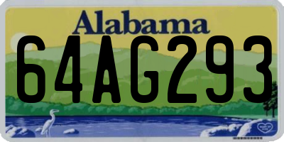 AL license plate 64AG293