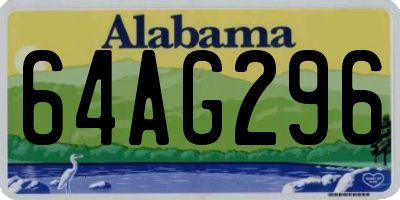AL license plate 64AG296