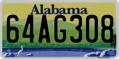 AL license plate 64AG308