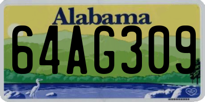 AL license plate 64AG309