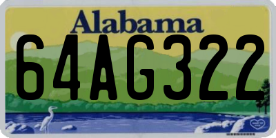 AL license plate 64AG322