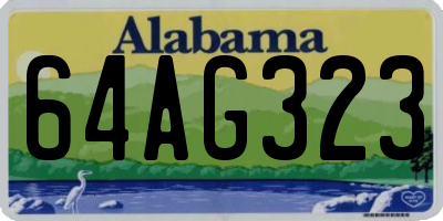 AL license plate 64AG323