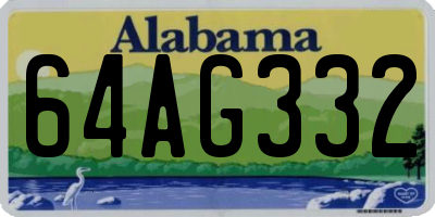 AL license plate 64AG332