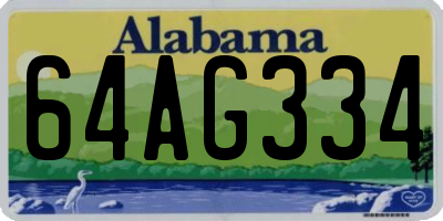 AL license plate 64AG334