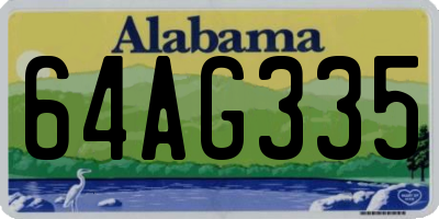 AL license plate 64AG335