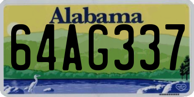 AL license plate 64AG337