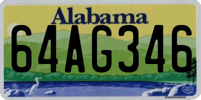 AL license plate 64AG346