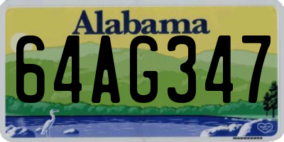 AL license plate 64AG347
