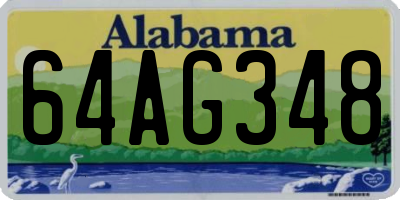 AL license plate 64AG348