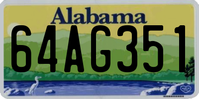 AL license plate 64AG351
