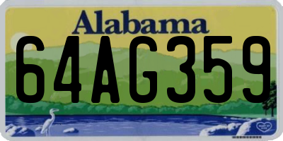 AL license plate 64AG359