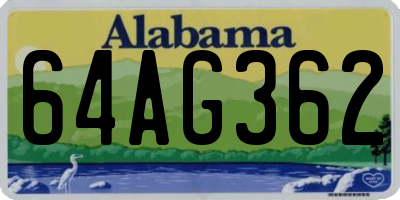 AL license plate 64AG362