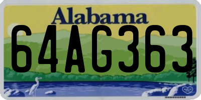 AL license plate 64AG363