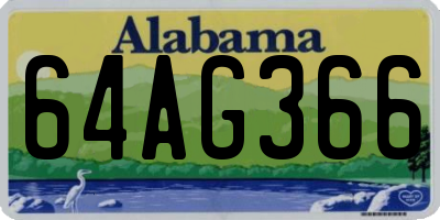AL license plate 64AG366