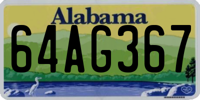 AL license plate 64AG367