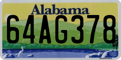 AL license plate 64AG378