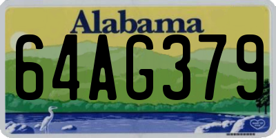 AL license plate 64AG379