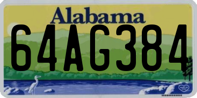 AL license plate 64AG384