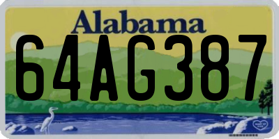 AL license plate 64AG387
