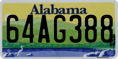 AL license plate 64AG388