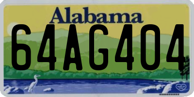 AL license plate 64AG404