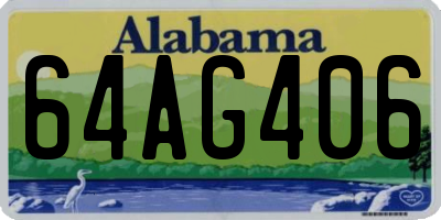 AL license plate 64AG406